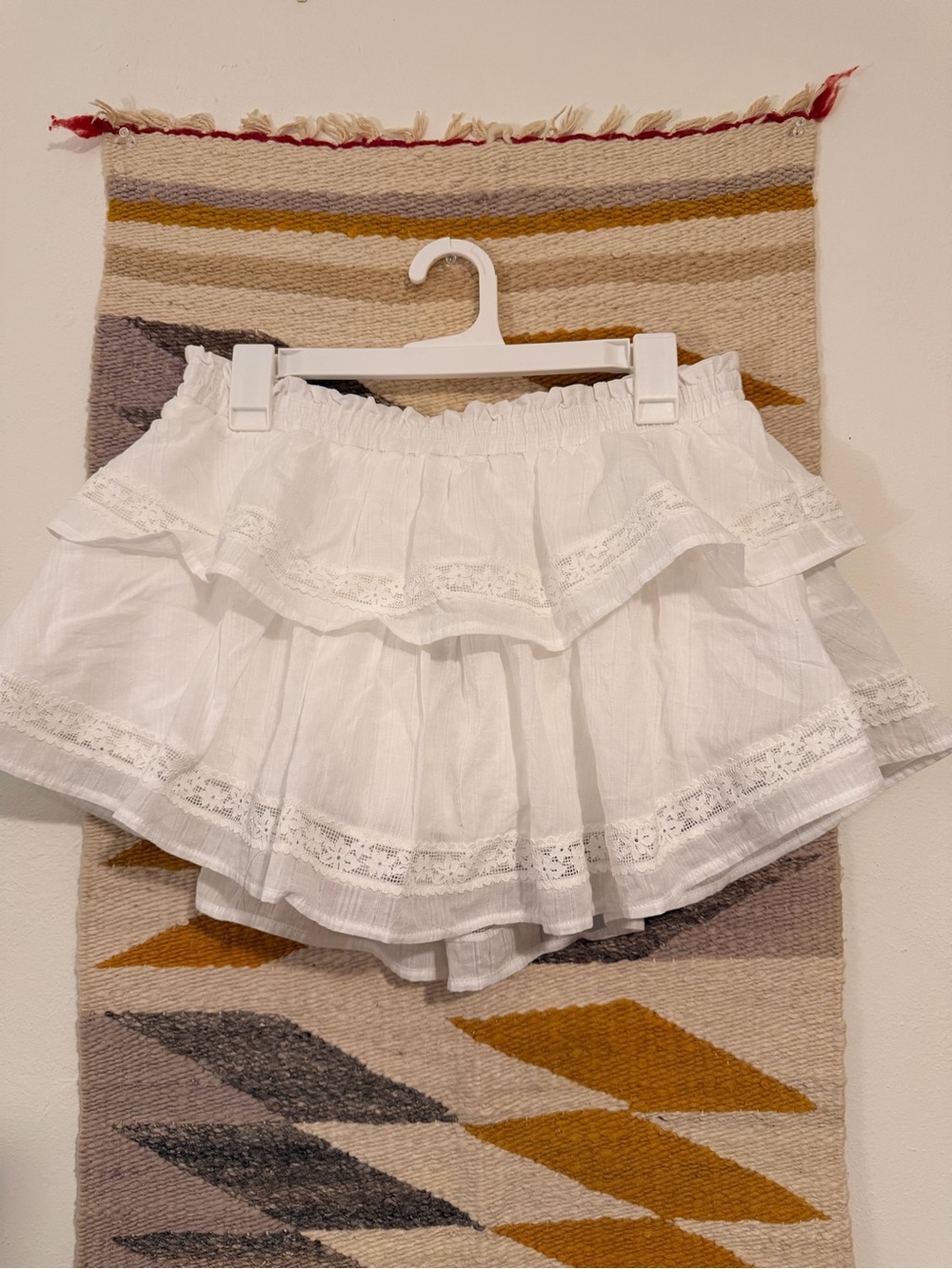 wild fable White Tiered Lace Skort